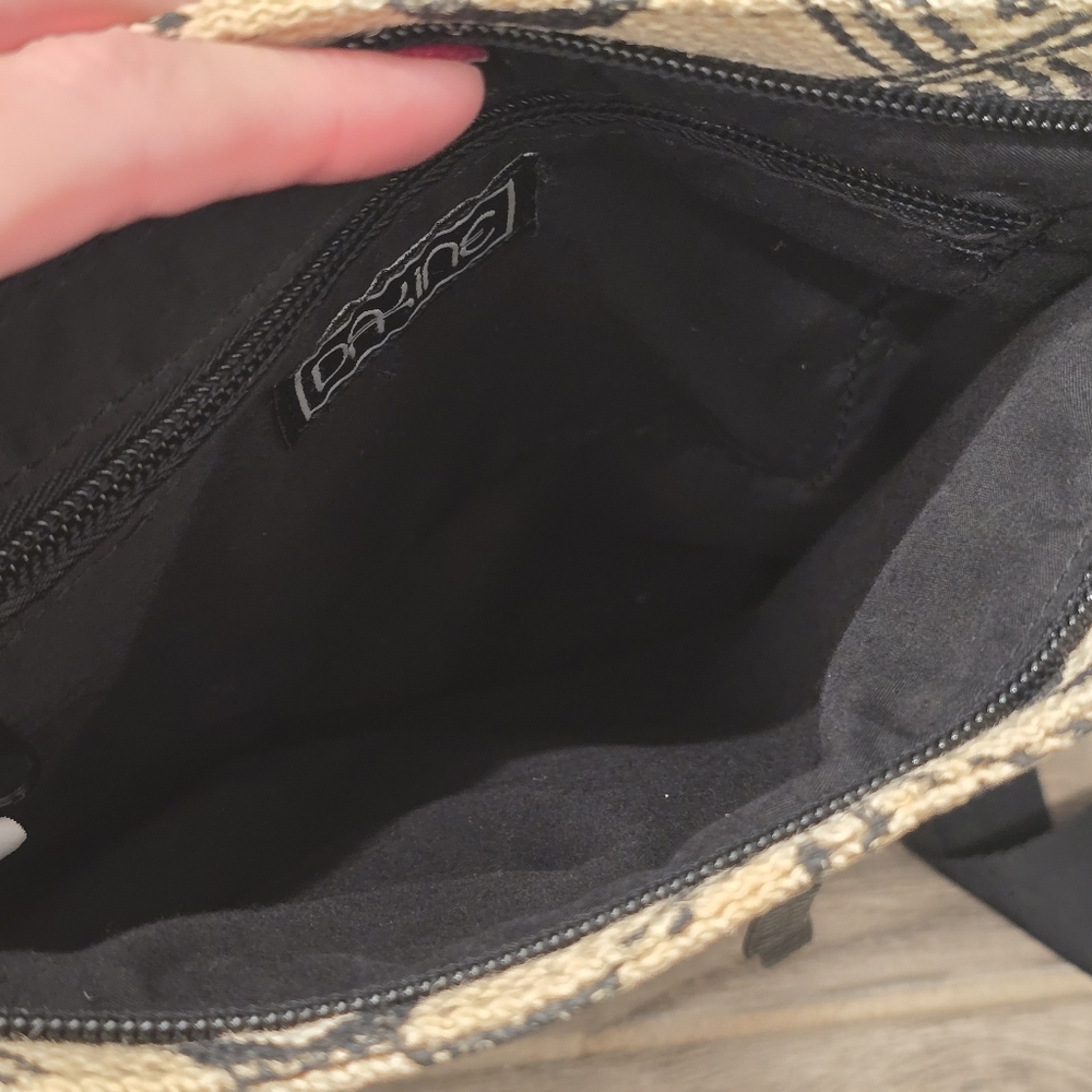 Dakine‎ Vintage Tan/Black Aztec Design Burlap Crossbody Bag Tote - Picture 5 of 7